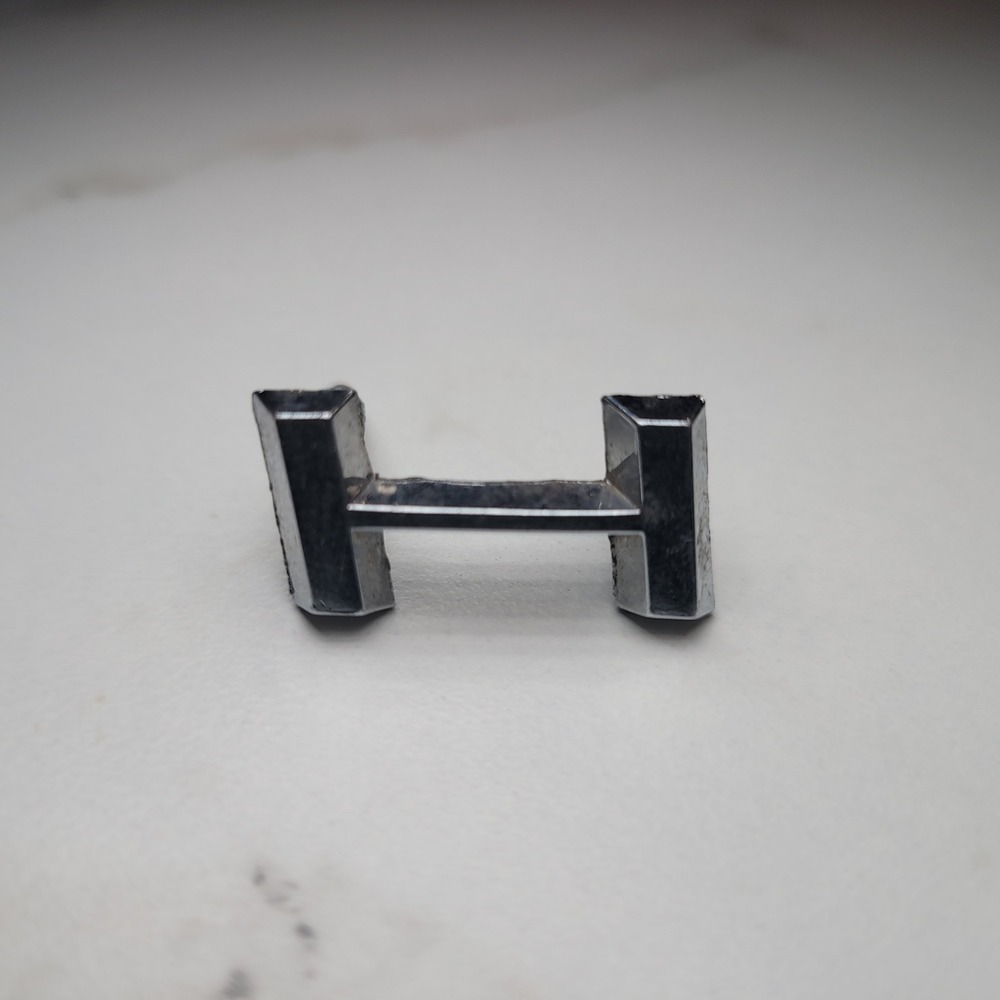 Vintage International Harvester IH Metal Car Emblem Letter H‎ Logo Chrome